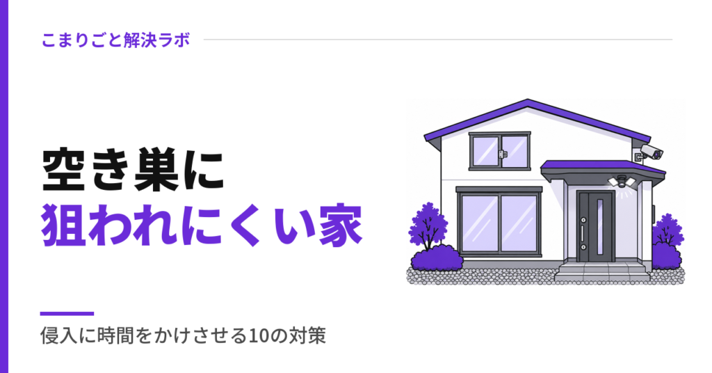 空き巣に狙われにくい家
