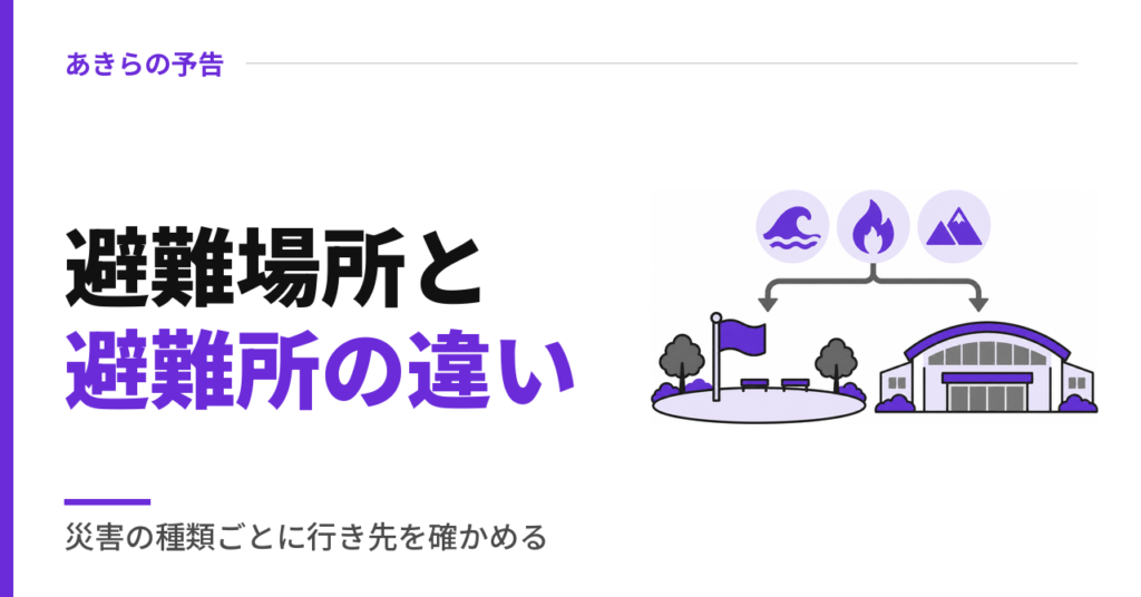 避難場所と避難所の違い