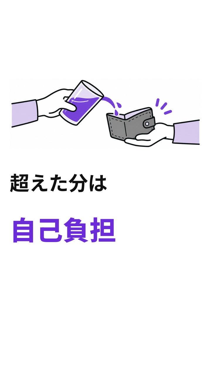 超えた分は 自己負担